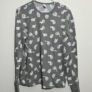 Target Gray Long Sleeve Ghost Shirt Size Large